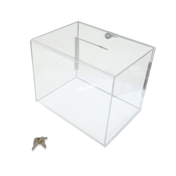 ACRYLIC BOX, LOCKS, HINGES